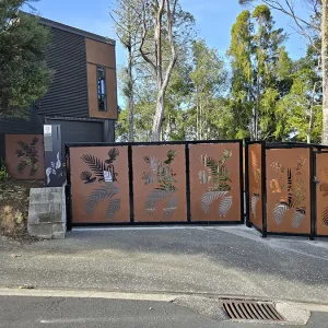 Aluminium laser cut fence