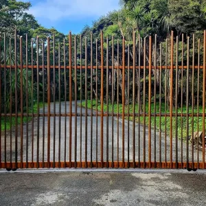 Custom rustic steel fence