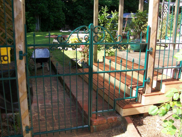 Wrought iron panels & gate - Custom fit